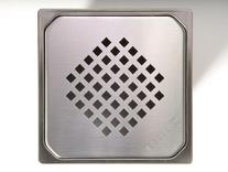 Piesa superioara de montaj Kessel, Ø132, SYSTEM 100, gratar Cross Design, pentru corp sifon, cu sistem de blocare